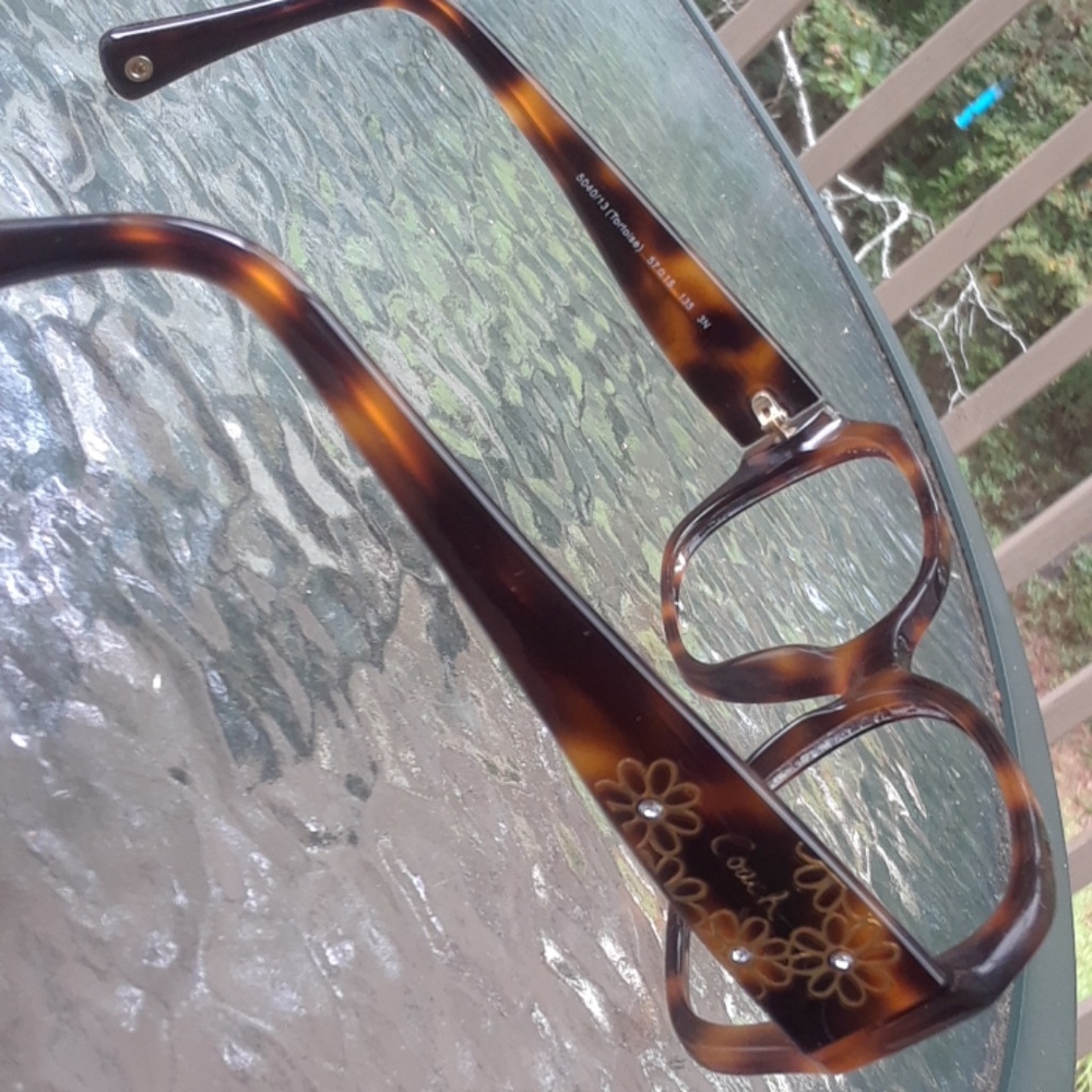 Coach Reese Tortoise/ Gold Rhinestone Frames - image 6